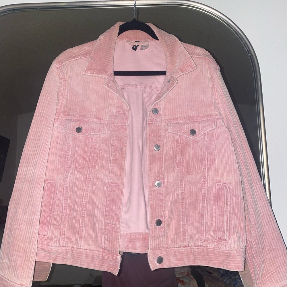 H&M Divided corduroy pink jacket size 12